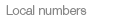 Localnumbers